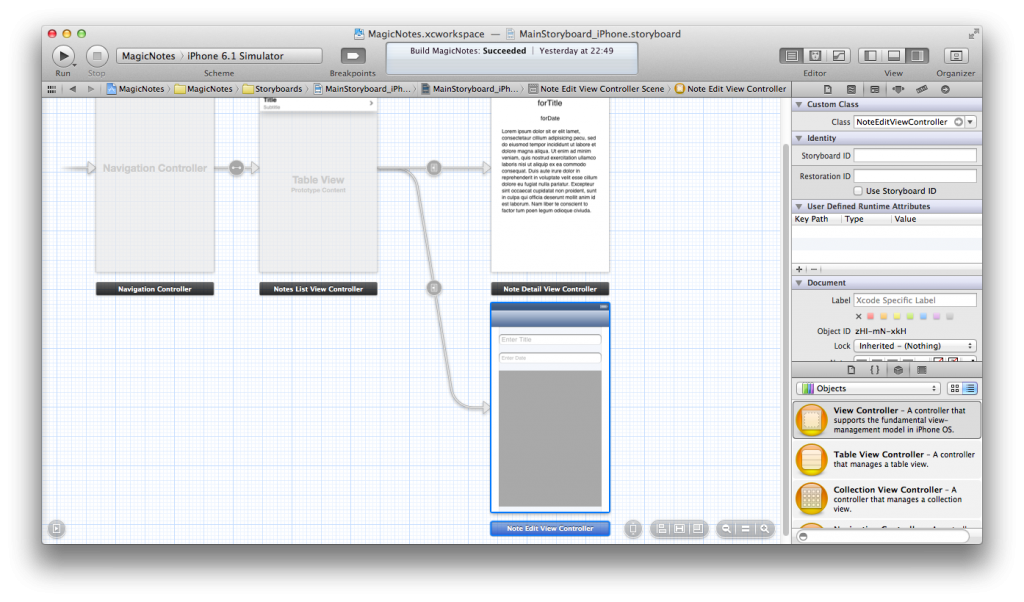 Layout with edit view